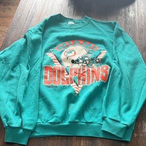 Miami Dolphins Teal Crewneck Sweater